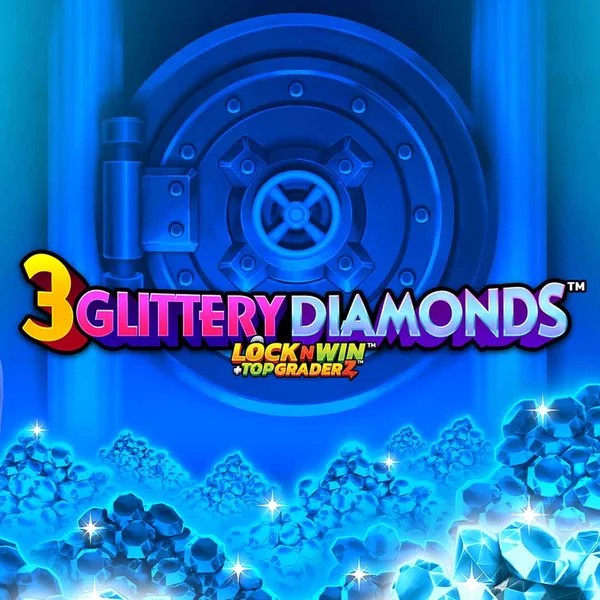 3 Glittery Diamonds online game logo by PearFiction Studios on rapid-fi.com