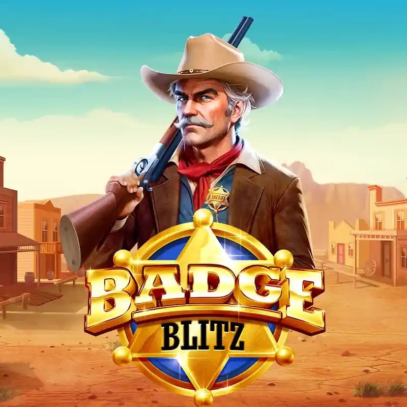 Official Slots logo: Badge Blitz by Pragmatic Play at Rapid Casino