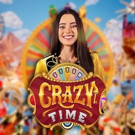 Official Live Casino logo: Crazy Time by Evolution at Rapid Casino